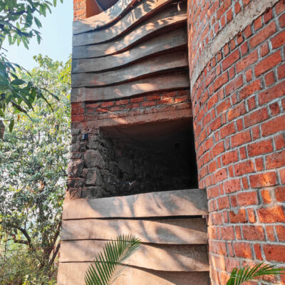Eco-friendly brick and concrete architecture in Mumbai - Farmhouse in Alibag - Sustainable, eco friendly, biophilic architects in Mumbai, India