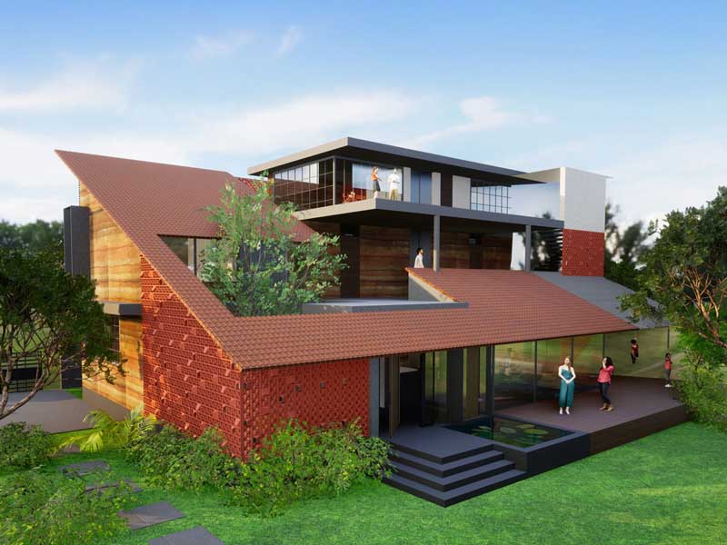 Farmhouse in wada eco friendly architecture