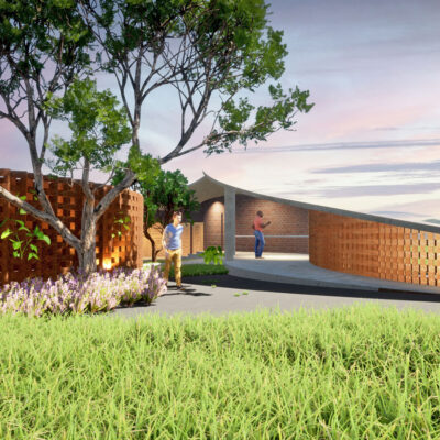 Modern architectural design with greenery and trees - Sustainable, eco friendly, biophilic architects in Kanyakumari, India
