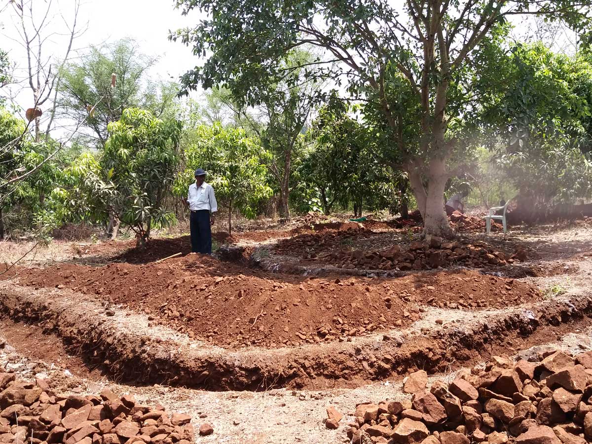 Radom rubble foundation excavation