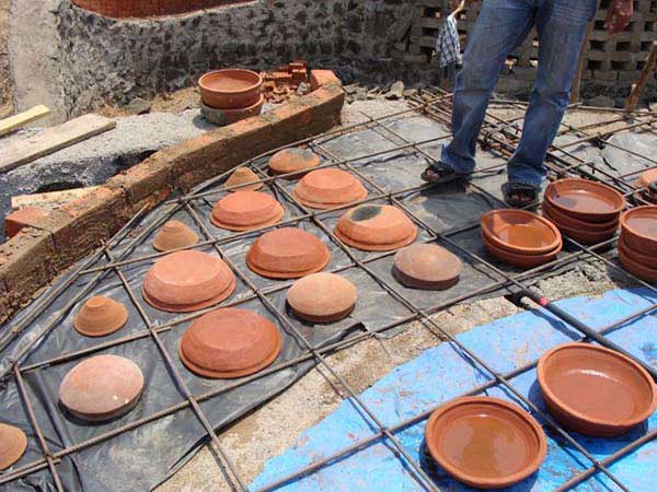 Filler slab laying pots