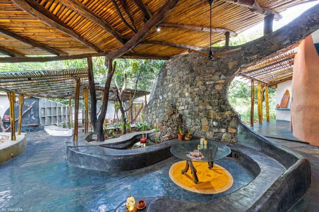 Mud house natural building architects near mumbai india19 maativan blurring boundaries