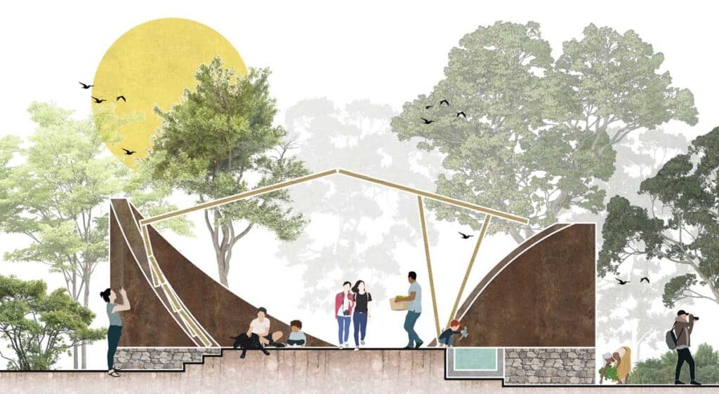Panchamvan sectional drawing
