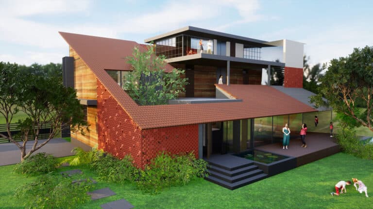 Sustainable farmhouse in wada