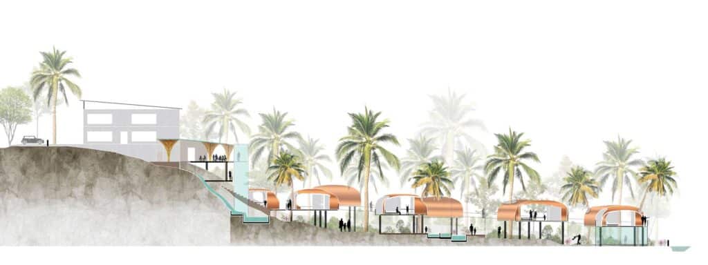 Goa resort section drawing