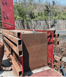 Rammed earth layers