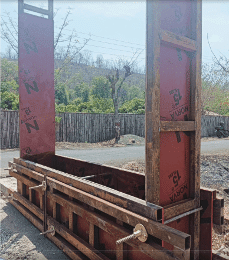 Rammed earth shuttering 2