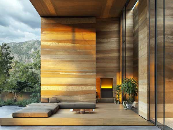 Rammed earth